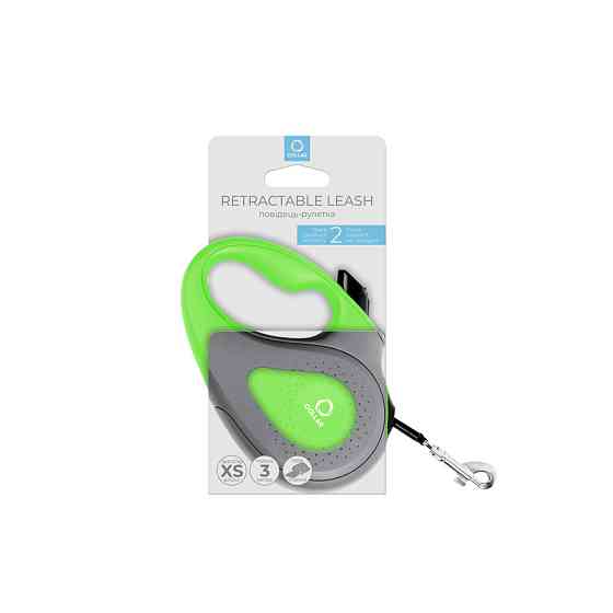 Повідець-рулетка CoLLaR для собак, розмір XS, 12 кг, 3 м, світловідбивна стрічка, салатовий Київ