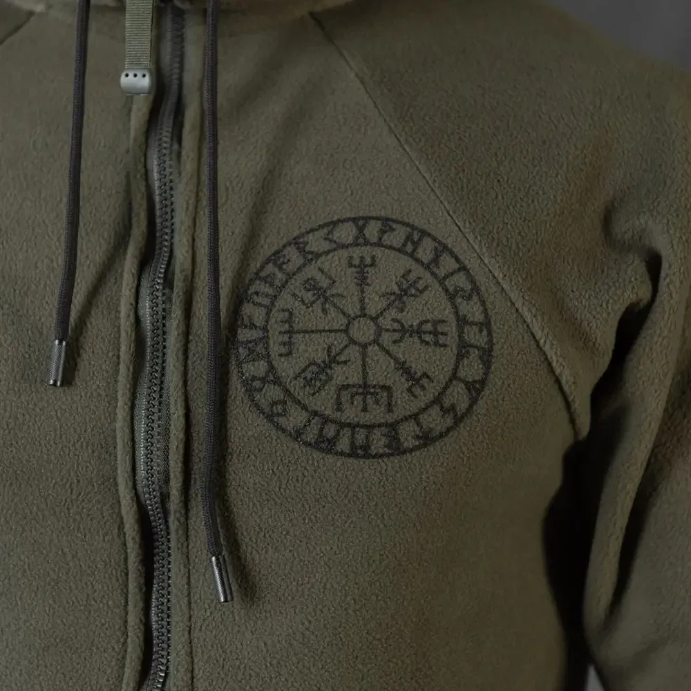 Худи флисовый тактические мужской теплый руны олива с капюшоном флиска для зимы Одесса - изображение 5