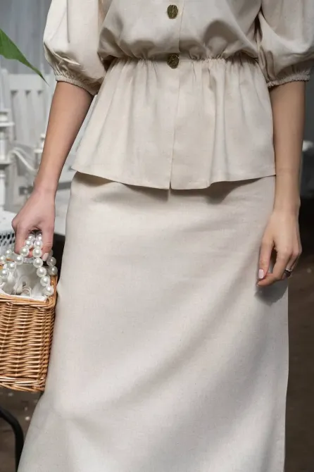 Женский льняной костюм двойка - стильный летний комплект - стильный летний комплект Одесса - изображение 6