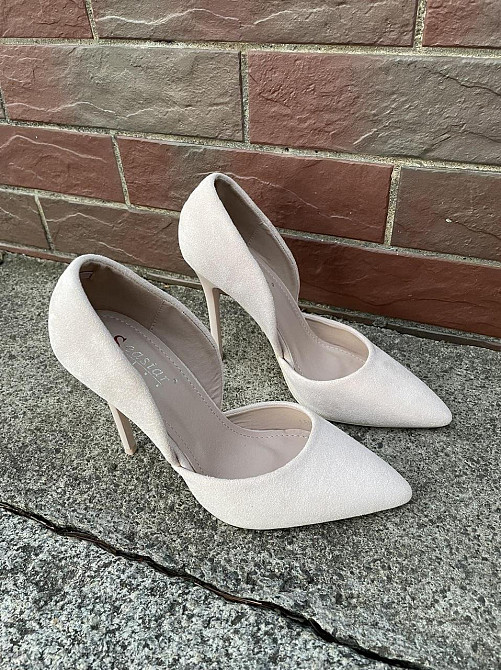 Seastar Туфлі жіночі SEASTAR бежеві еко-замша каблук 10см ( 4534) Коломия - фото 7