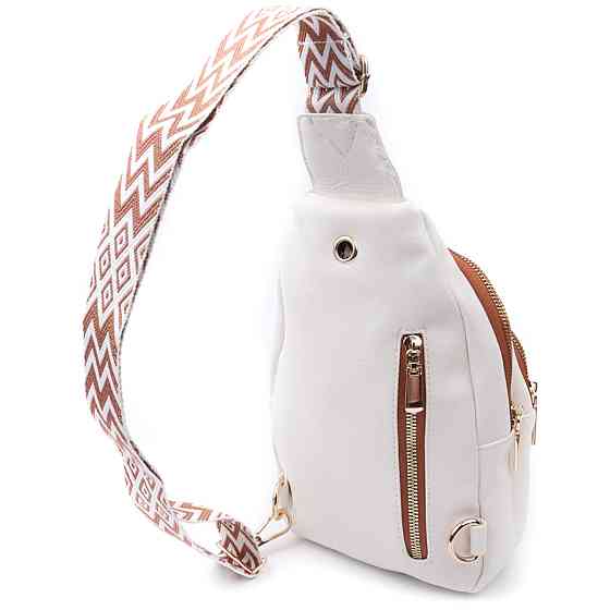 Жіноча сумка з однією лямкою через плече з гладкої екошкіри Білий (Vintage) Київ