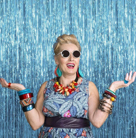 Дождик для фотозоны украшение 245 см на 92 см голубой Киев - изображение 3