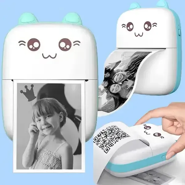 Big Термопринтер детский минипринтер Принтер портативный / принтер котикик /подарок для детям Киев - изображение 1