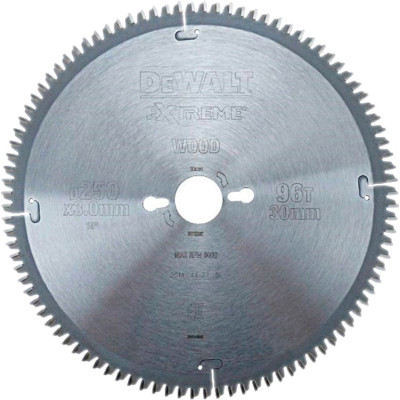 Диск пильний DeWALT EXTREME WORKSHOP, 250 х 30 мм, 96 z (TCG) - 5 градусів (DT4282) Вінниця - фото 1