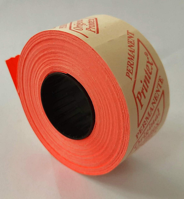 Этикетка (Ценники) под пистолет 26х16 мм, красная, 1000 шт Павлоград - изображение 1