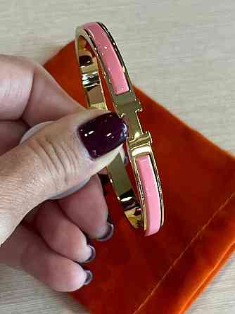 Браслет Hermes рожевий браслет - емаль, позолота 18 К Одеса