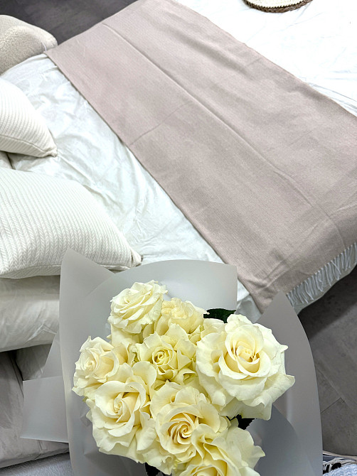 Vladi Плед Vladi 140x200 cм бавовняний пісочного молочного кольору Київ - фото 1