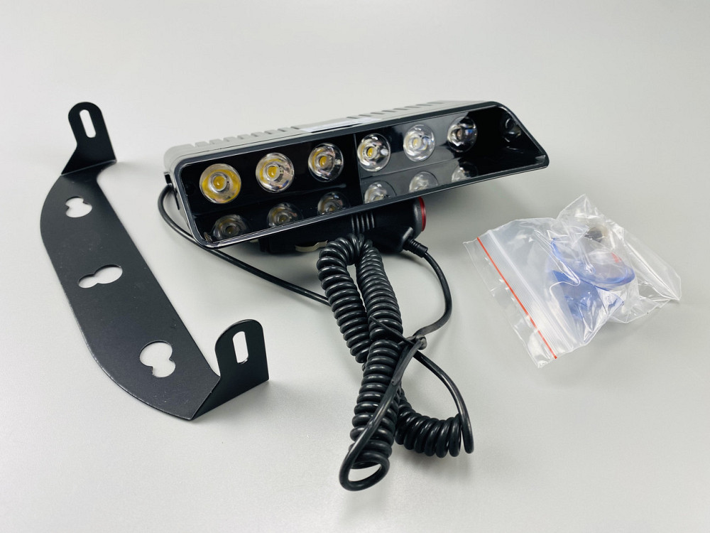 Маячок проблисковий для авто S9 стробоскоп мигалка 9-80V 6 led діодів помаранчевий спалах (під скло) Мукачево - фото 5
