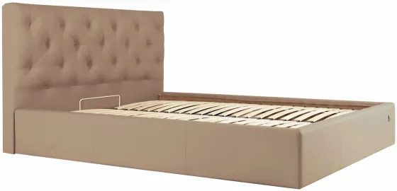 Кровать Двуспальная Bristol Comfort 160 х 190 см Fly 2213 С подъемным механизмом и нишей для белья Светло-коричневый Киев