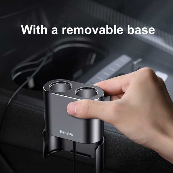 Автомобільний зарядний пристрій Baseus 2 USB 3.1A + 2 Прикурівка 80W CRDYQ-01 (Чорний) Миколаїв - фото 8
