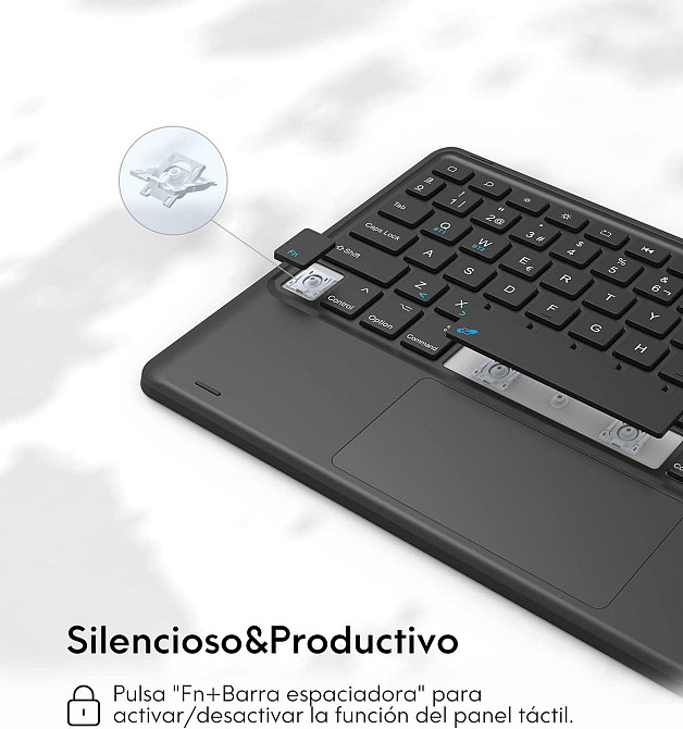 Чохол з Bluetooth клавіатурою для iPad 10.2" 9, 8, 7 покоління, Pro 10.5", Air 3, Earto з тачпадом QWERTY, захист для планшету Київ - фото 5