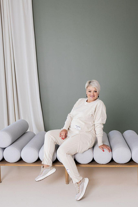 Женский теплый прогулочный костюм двойка батал пума плюш Бежевый, 60/64 Одесса - изображение 5