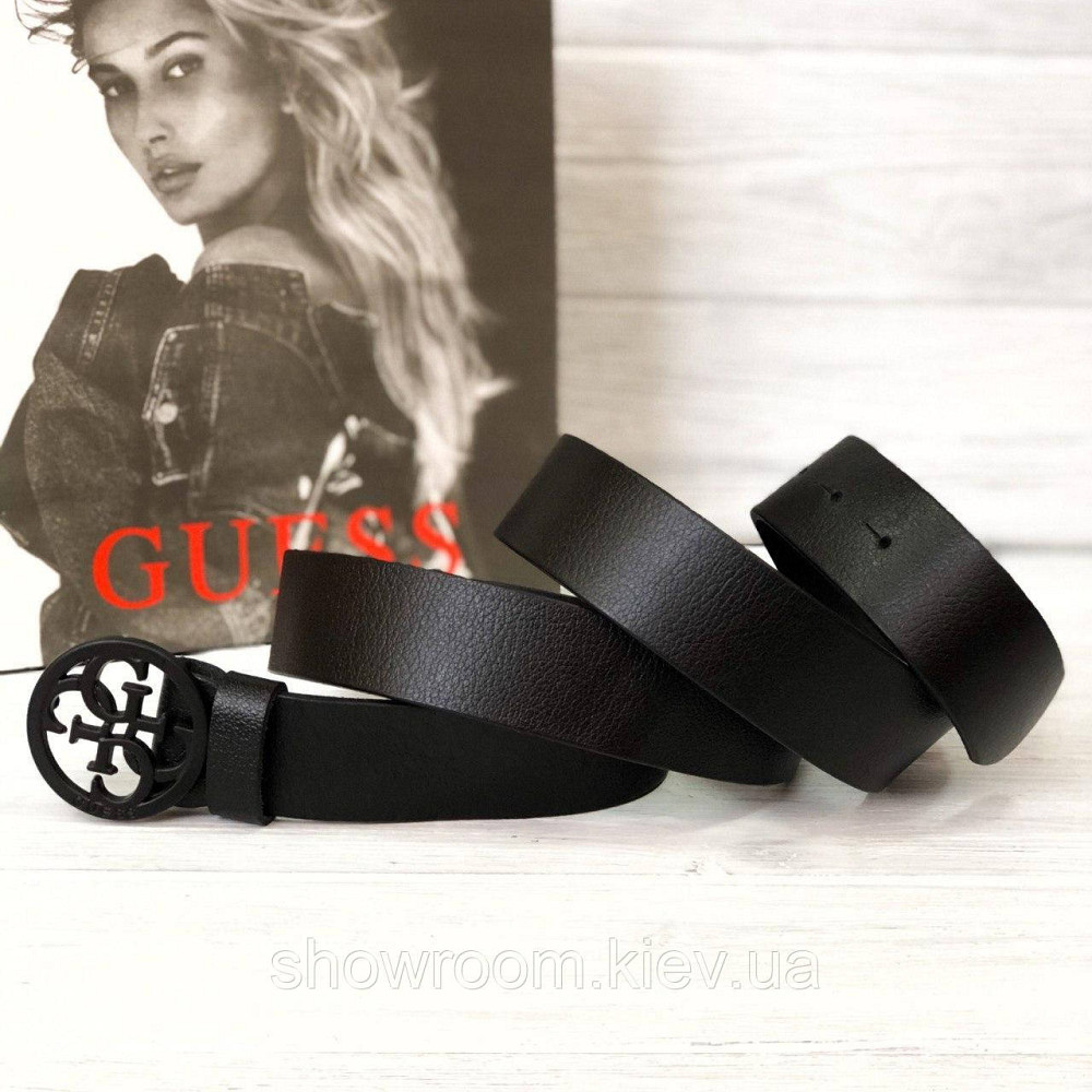 Жіночий шкіряний ремінь (4001) black 4 см Київ - фото 3