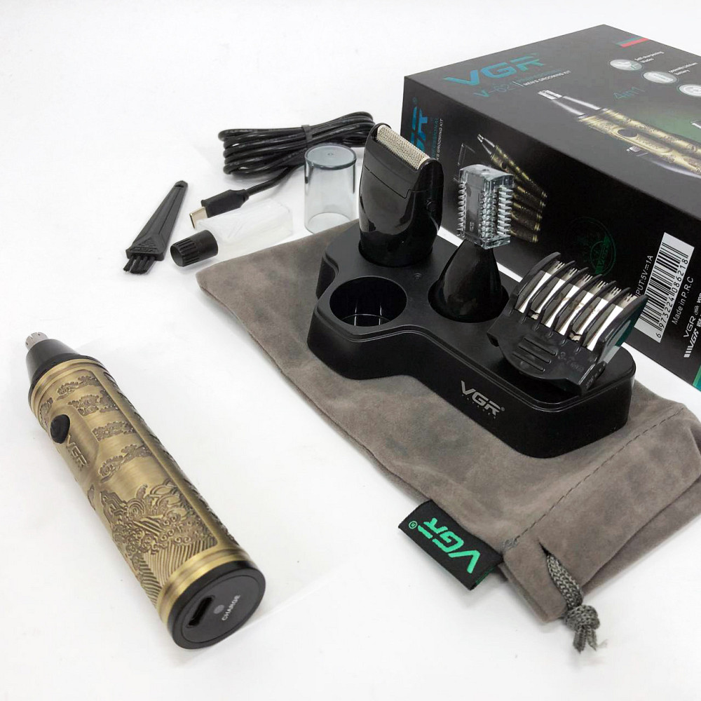 Тример для носа 3в1, Електричний тример для волосся в носі Машинка видалення волосся з носа вух VM-51 Івано-Франківськ - фото 8