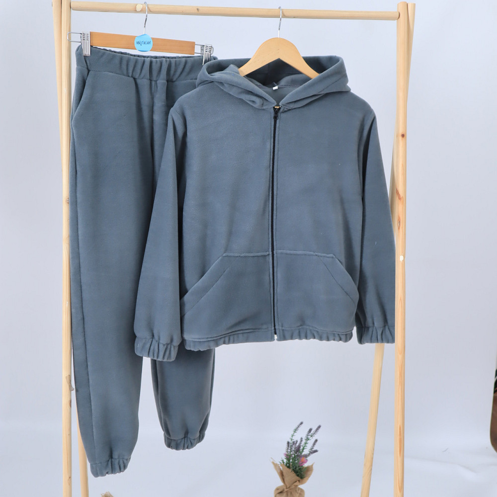 Детский теплый Флисовый термо костюм (зипка с капюшоном + штаны) 104 Каменец-Подольский - изображение 2