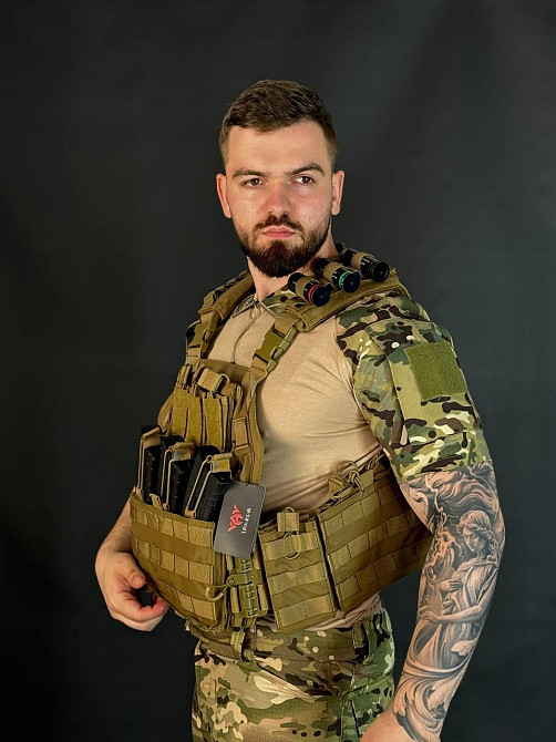 Тактична плитоноска койот Yakeda з 9 підсумками тактична плитоноска бронежилет на системмі моллі   WAR Львів - фото 5