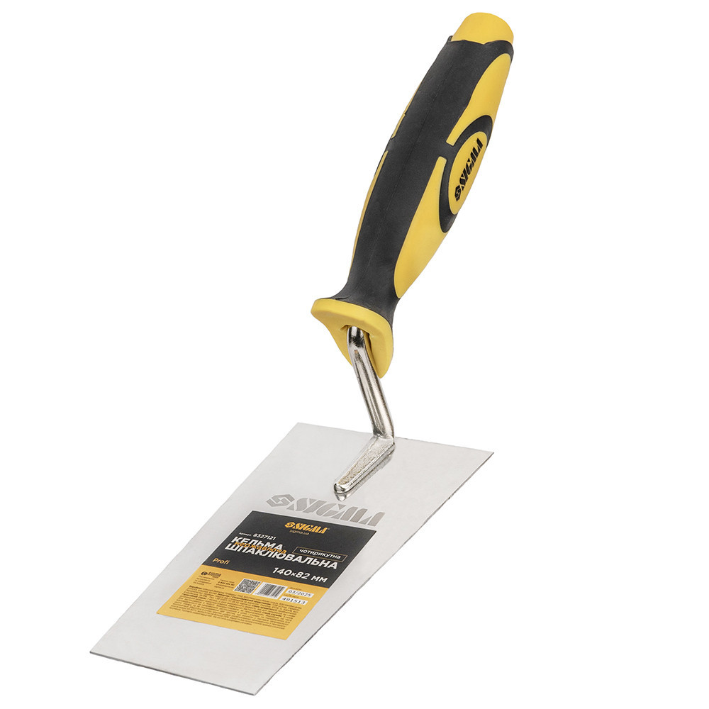 Кельма неіржавка шпаклівкова чотирикутна Profi 140×82мм SIGMA (8327121) Київ - фото 1