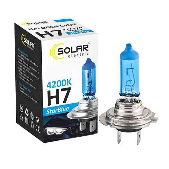 Галогенова лампа Solar H7 12V 55W PX26d StarBlue 4200K, SET Київ