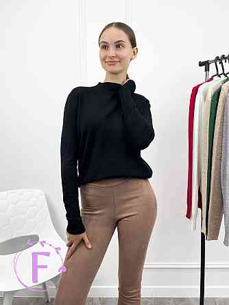 Жіночий джемпер з ангорою "Cherish" оптом I Розпродаж моделі 42-46, Чорний Київ