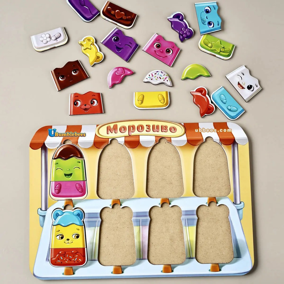 Деревянный пазл-вкладыш 