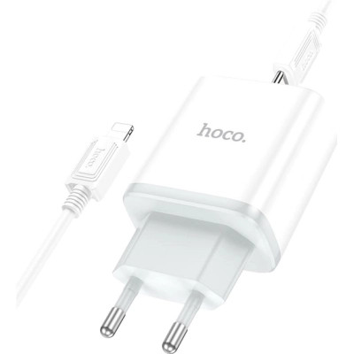 Зарядное устройство HOCO C104A USB-C PD20W + cable USB-C to Lightning white (6931474782908) Винница - изображение 1