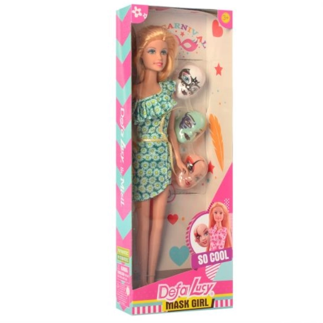 Лялька Defa в міні сукні з масками в коробці (8448) Чернигов - изображение 1