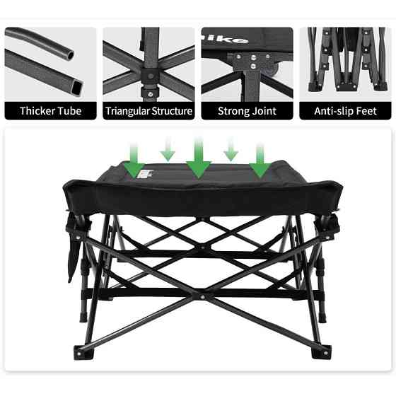 Кровать складная Naturehike CNK2300WS010, Полиэстер Oxford / железо, черный Ровно