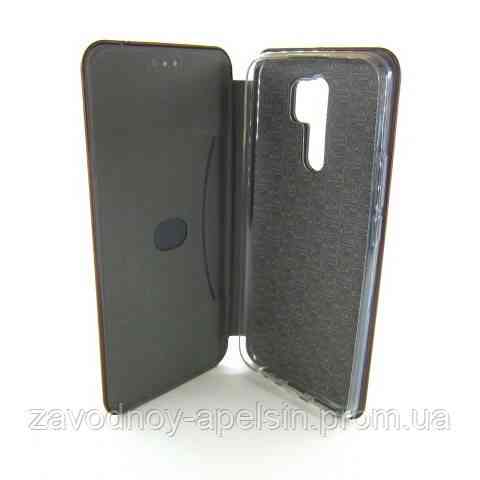 Чехол книжка Подставка Xiaomi Redmi 9 (коричневый) Одесса