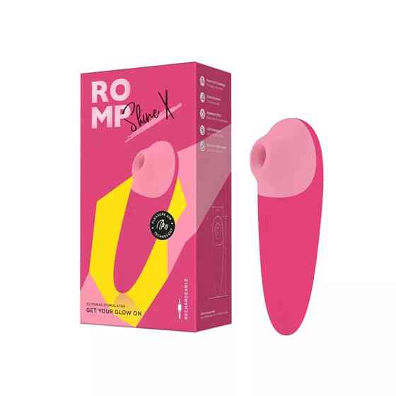 Вакуумний кліторальний стимулятор ROMP Shine X, рожевий Sex Aura Київ