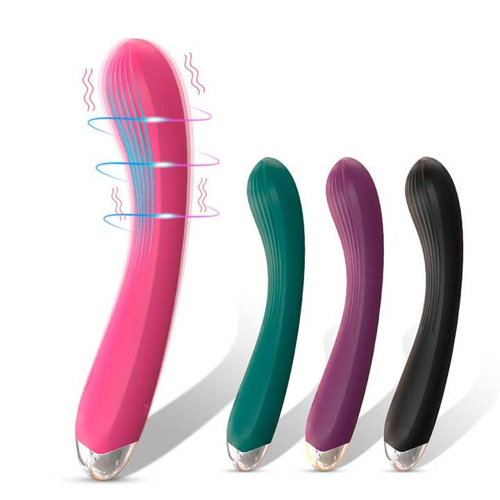 Гнучкий ребристий вібратор "Melo" - Бордо Вінниця - фото 3