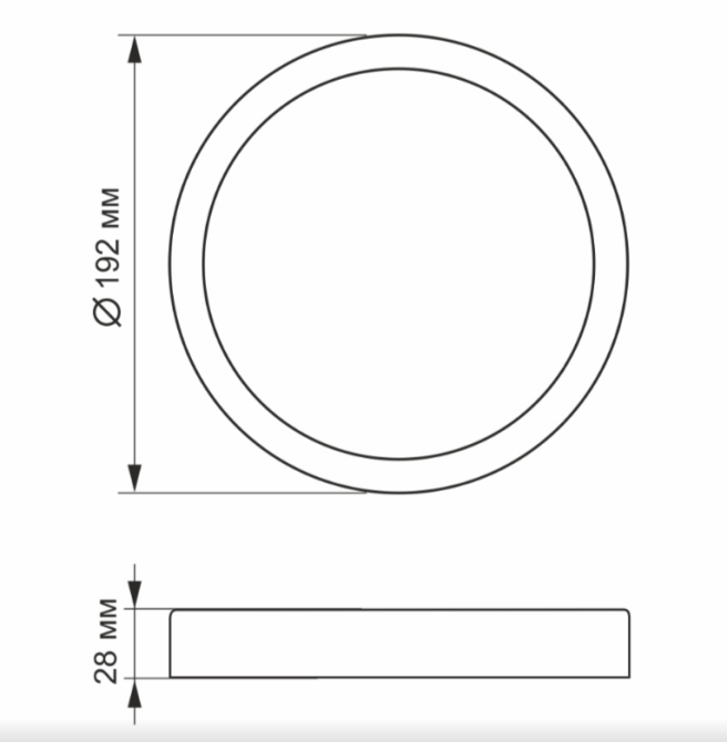 LED Світильник накладний круглий 18W 5000К 220V VL-DLRS-185 Videx Житомир - фото 4