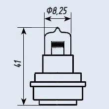 Лампа КГМ-27-30-1, 27В 30Вт, КГМ 27-30 лампа кварцова галогенна Харків - фото 2