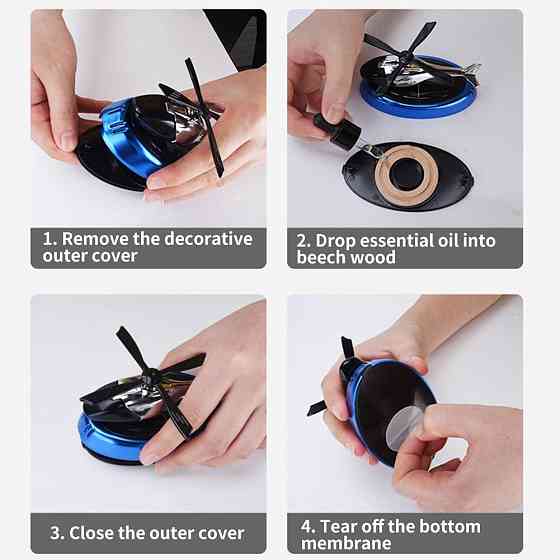 Дифузор ефірних олій Вертоліт J1 ароматизатор для автомобіля (Синій) Київ