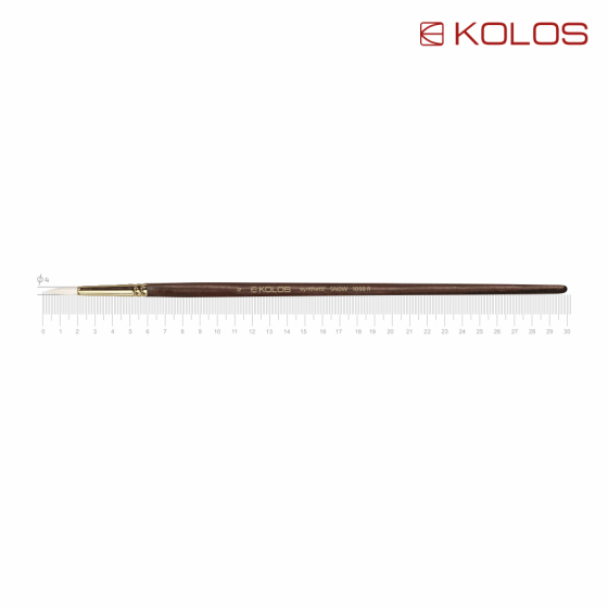 Кисть синтетика круглая Snow 1098R No 4 длинная ручка KOLOS Киев
