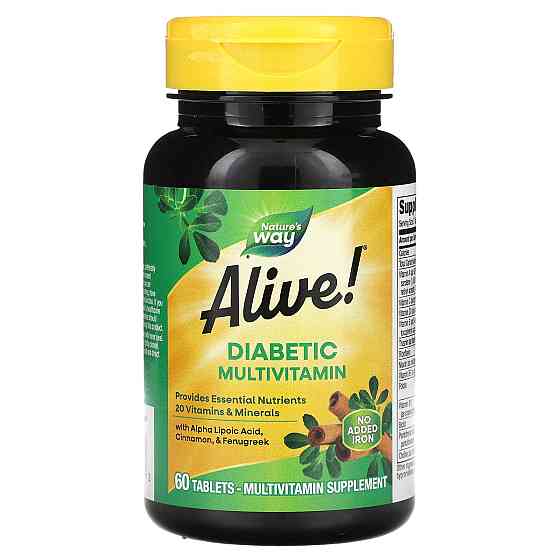 Діабетичні мультивітаміни (Alive! Diabetic Multivitamin) 60 таблеток Київ