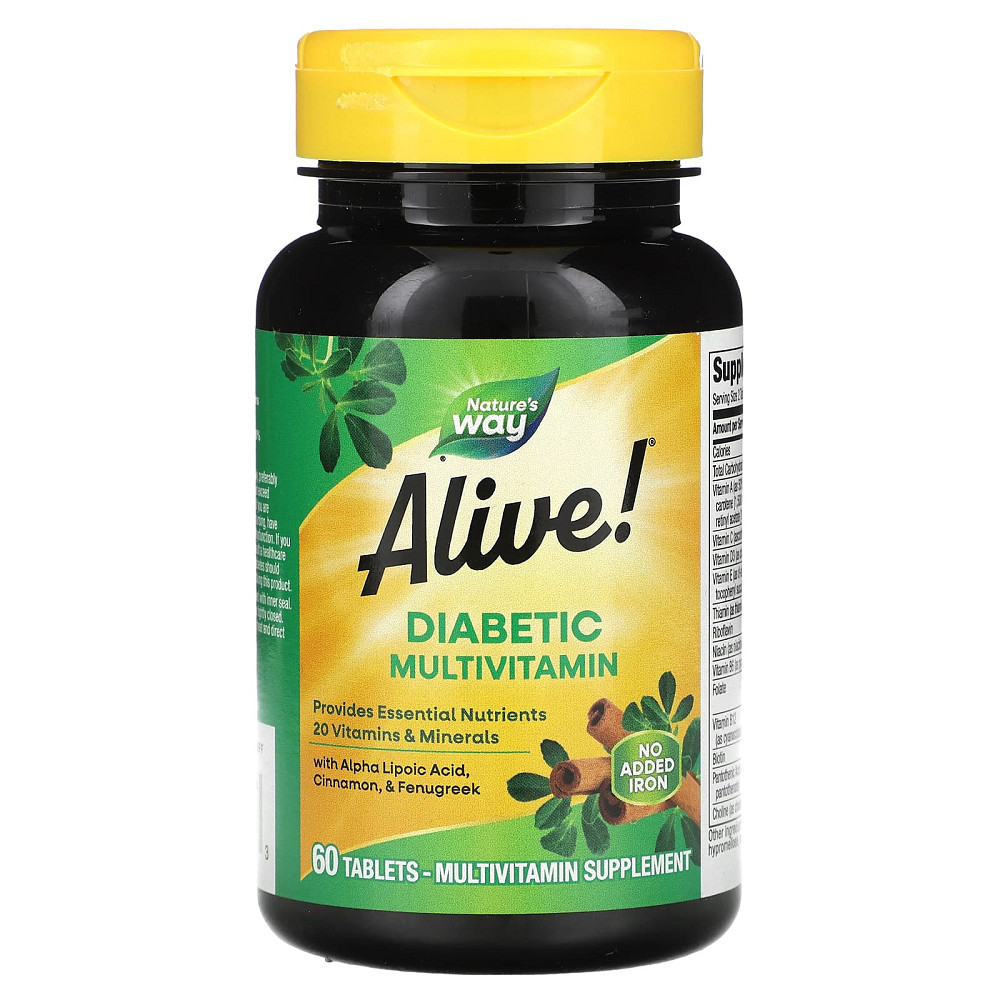 Диабетические мультивитамины (Alive! Diabetic Multivitamin) 60 таблеток Київ - фото 1
