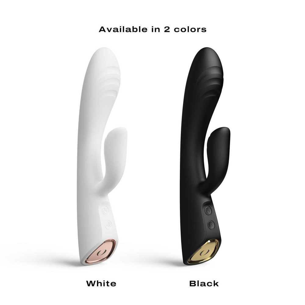 Вибратор-кролик с подогревом Dorcel FLEXI RABBIT BLACK, гибкий ствол Sex Aura Киев - изображение 6
