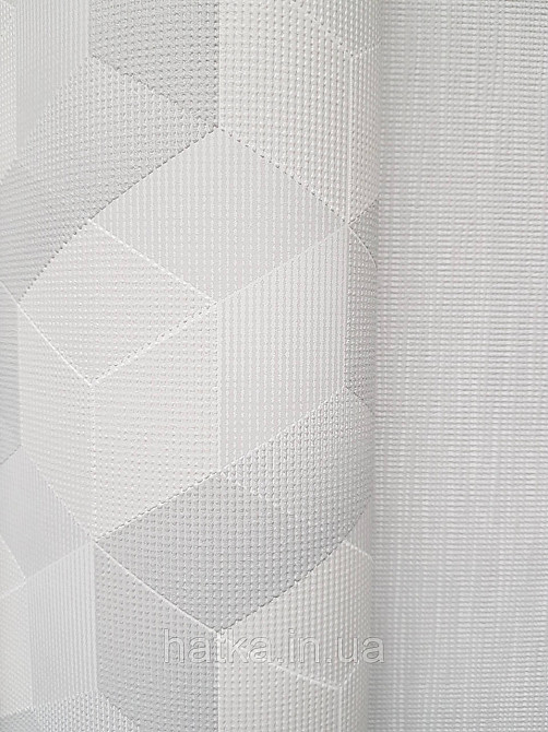 Шпалери вінілові на флізеліні Sintra Simmetria метрові геометрія фігури 3д білі сірі 524824 Київ - фото 2