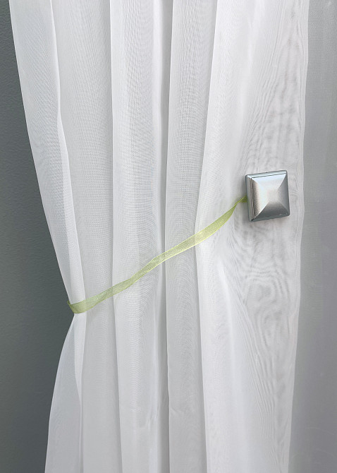 Магніти для штор і гардин Квадрат двосторонні набір 2 шт Оливковий з сірим (81-135) Київ - фото 3