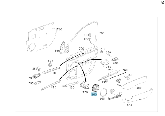 Mercedes-Benz  A1647270088 8K67 Накладка динаміка дверної карти бежева GL X164 ML W164 ML W164 GL X164 Одесса