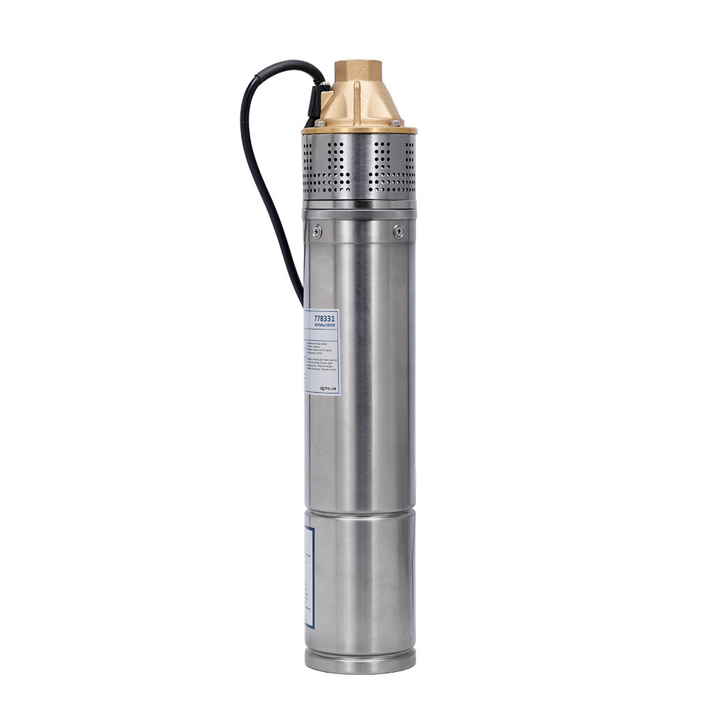 Насос вихревой 1.1кВт H 98(39)м Q 45(30)л/мин Ø96мм 10м кабеля WETRON 4SKmw150M (778332) Ровно - изображение 8