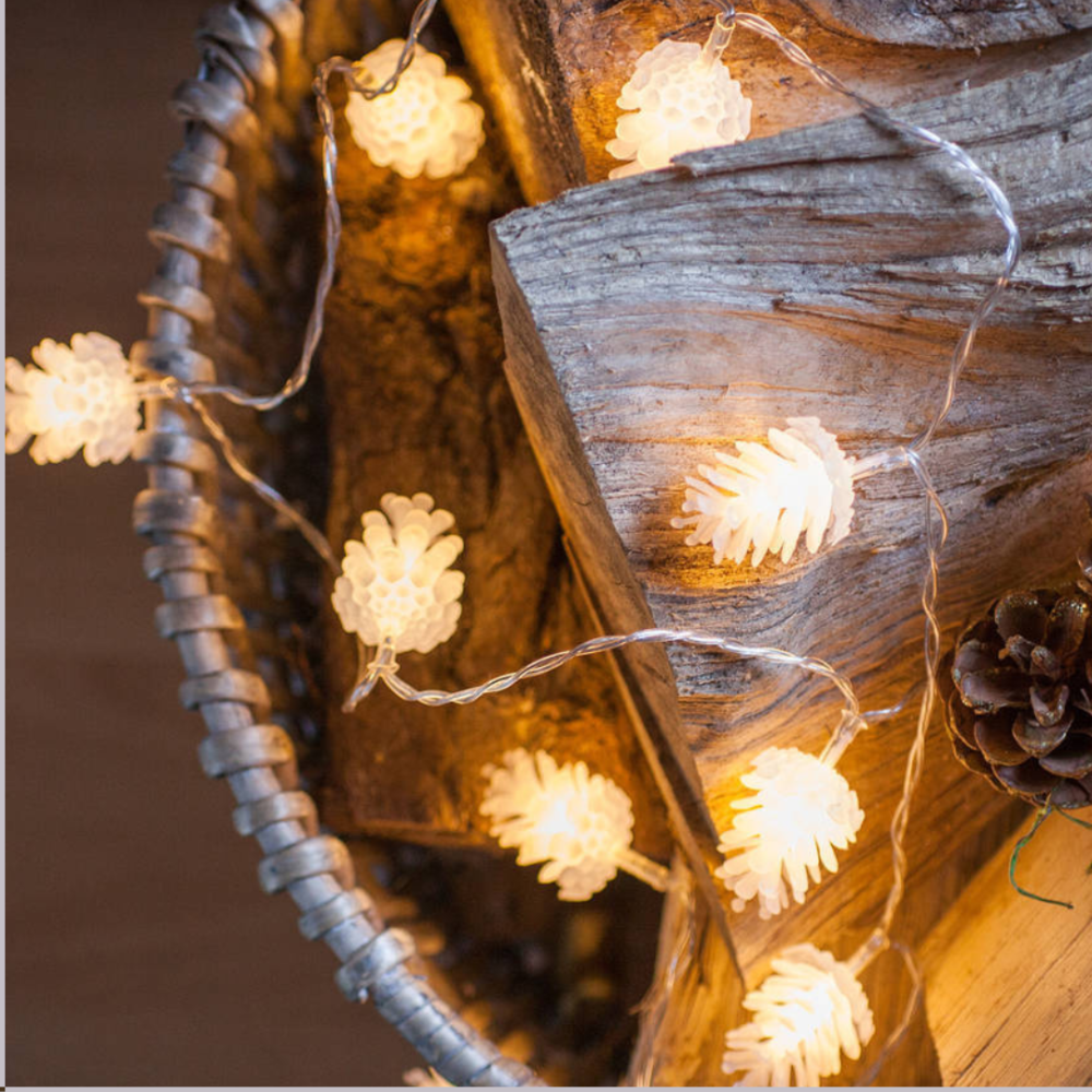 Світлодіодна Гірлянда Шишка 1.5 м. 10 лампочок для декору, оформлення подарунків та різдвяних інсталяцій Одеса - фото 1