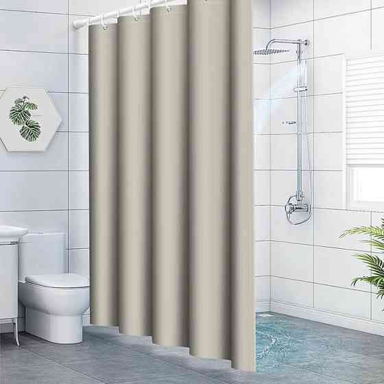 Шторка для ванной Bathlux 180 x 180 водонепроницаемая люкс качество, Бежевая Каменец-Подольский