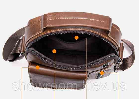 Чоловіча шкіряна сумка сумка Leather Collection (5030)коричнева Київ