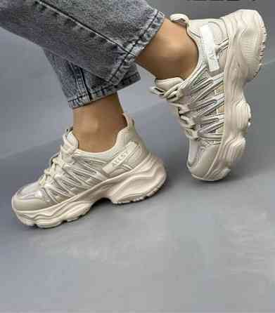 ALLSY Кроссовки женские ALLSY бежевые натуральная кожа + замша размеры 36-41 (25126-5) Київ