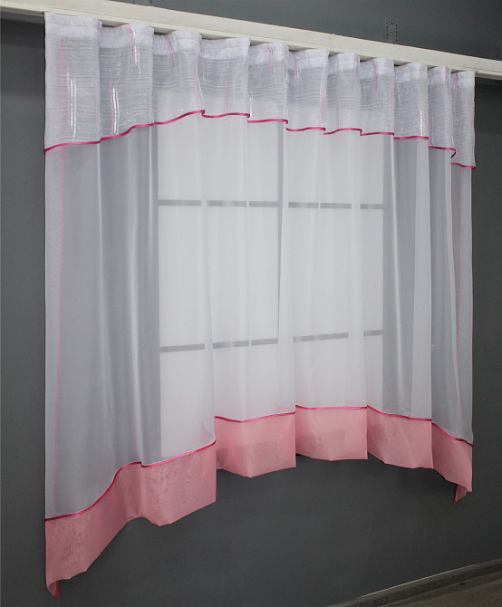 Кухонний комплект VR-Textil № 00к білий з рожевим 280х170 см (59-955) Київ - фото 2