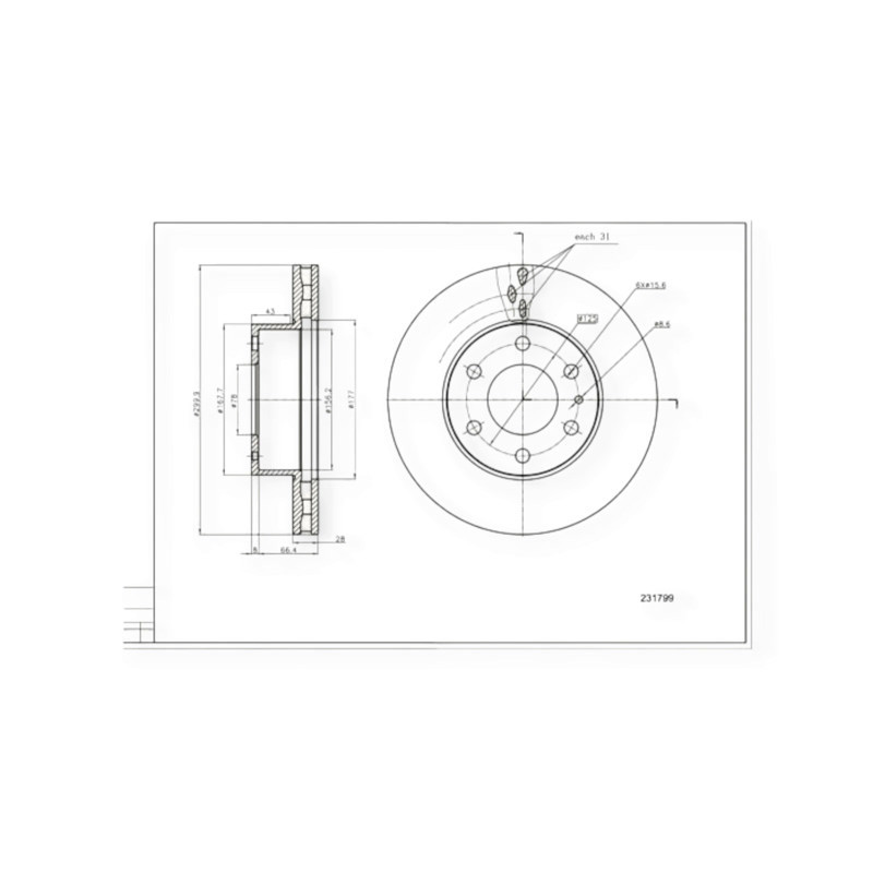 Диск Iveco Daily (2006-) передний (d300x28mm) тормозной Мукачево - изображение 1