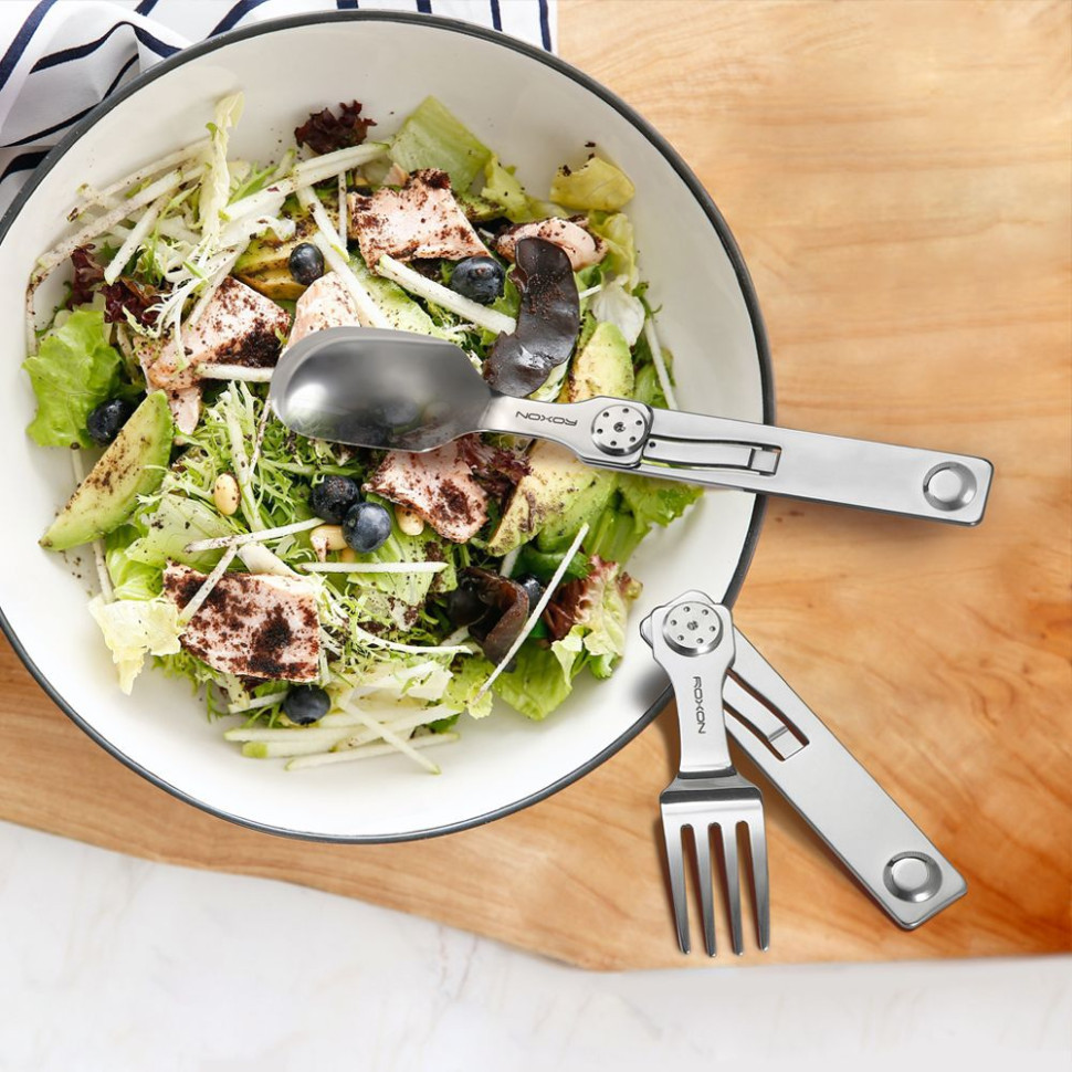 Набір столових приладів Roxon C2 2 in1 (ложка, виделка), нержавіюча сталь Киев - изображение 3