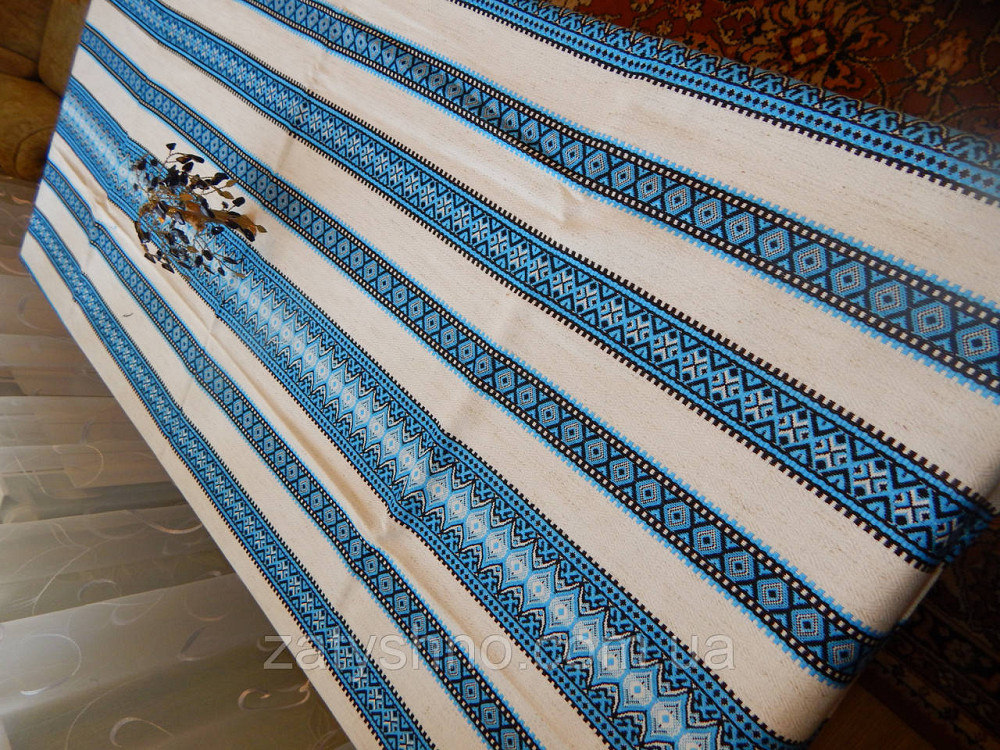 Синя скатертина вишита Київ - фото 8