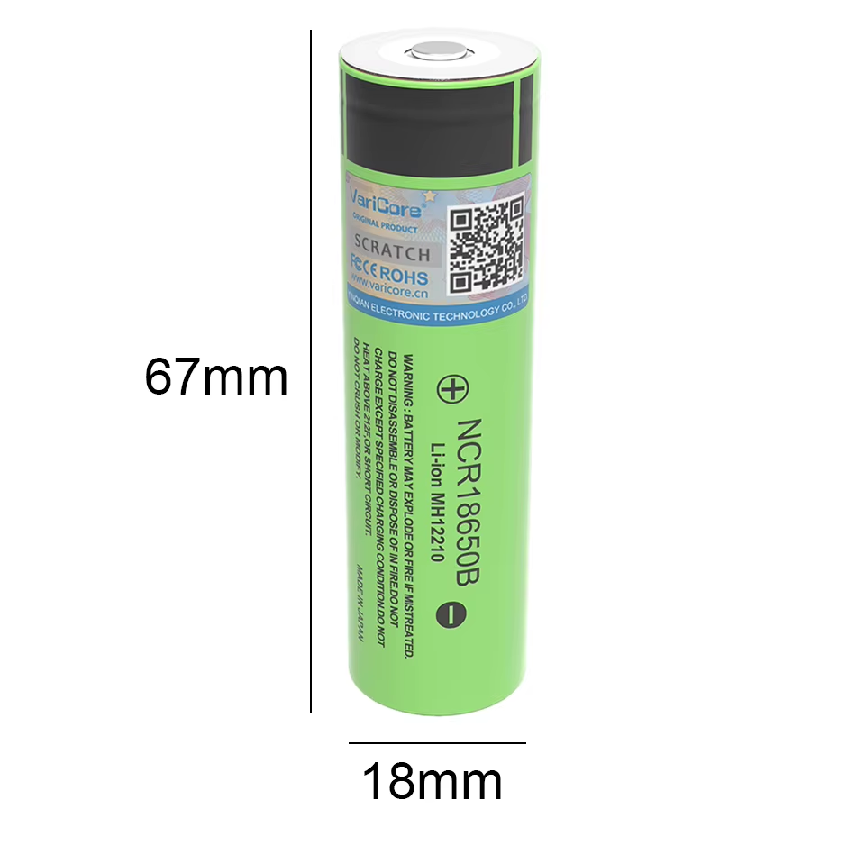 Акумулятор (без захисту) VariCore 34B-JT Li-ion 18650 3400 mAh 3.7V (NCR18650B) Зелений Київ - фото 5